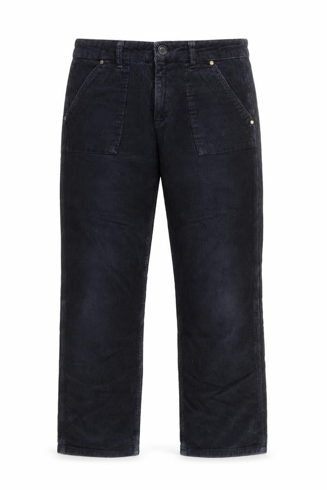 john lew Mens Blue Cotton Trousers Size 34 in L29 in Regular Zip