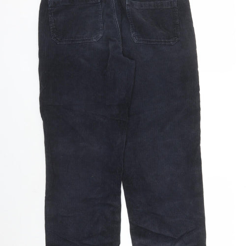 john lew Mens Blue Cotton Trousers Size 34 in L29 in Regular Zip