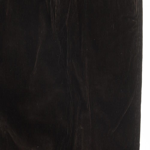Marks and Spencer Mens Brown Cotton Trousers Size 34 in L33 in Regular Zip