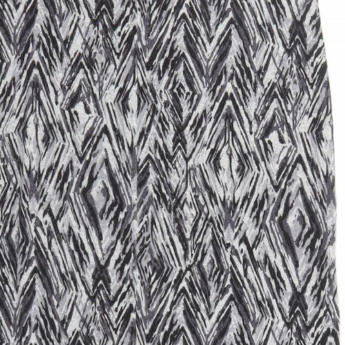 Bonmarché Womens Grey Polyester A-Line Skirt Size 14 - Elasticated Waist