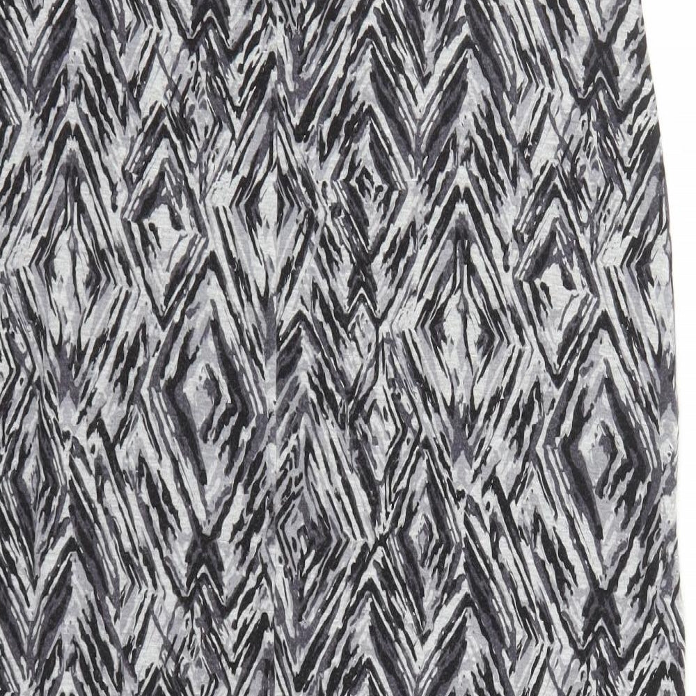 Bonmarché Womens Grey Polyester A-Line Skirt Size 14 - Elasticated Waist