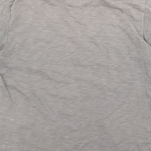 NEXT Mens Grey Cotton Polo Size L Collared Button