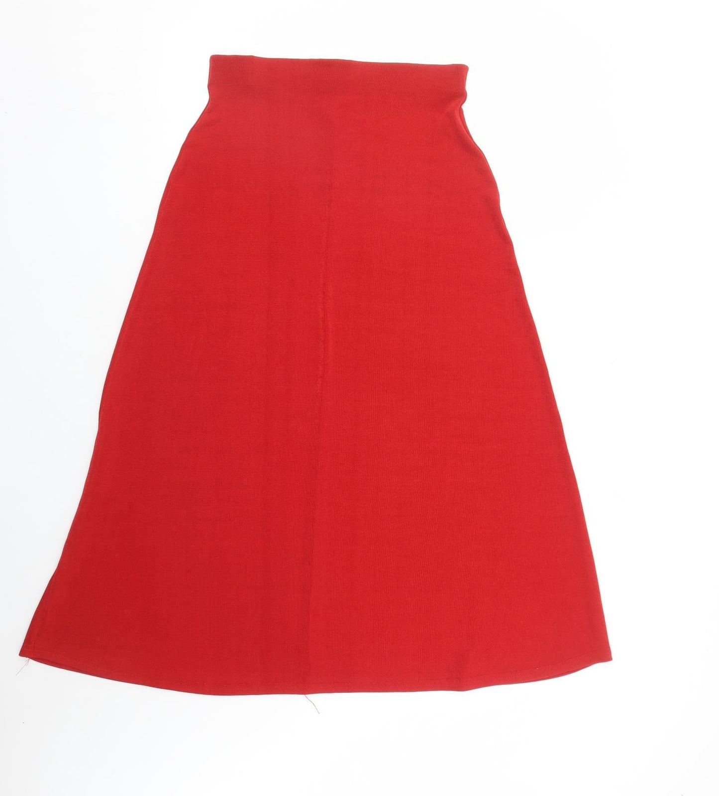 Richards Womens Red Polyester A-Line Skirt Size M - Elasticated Waist