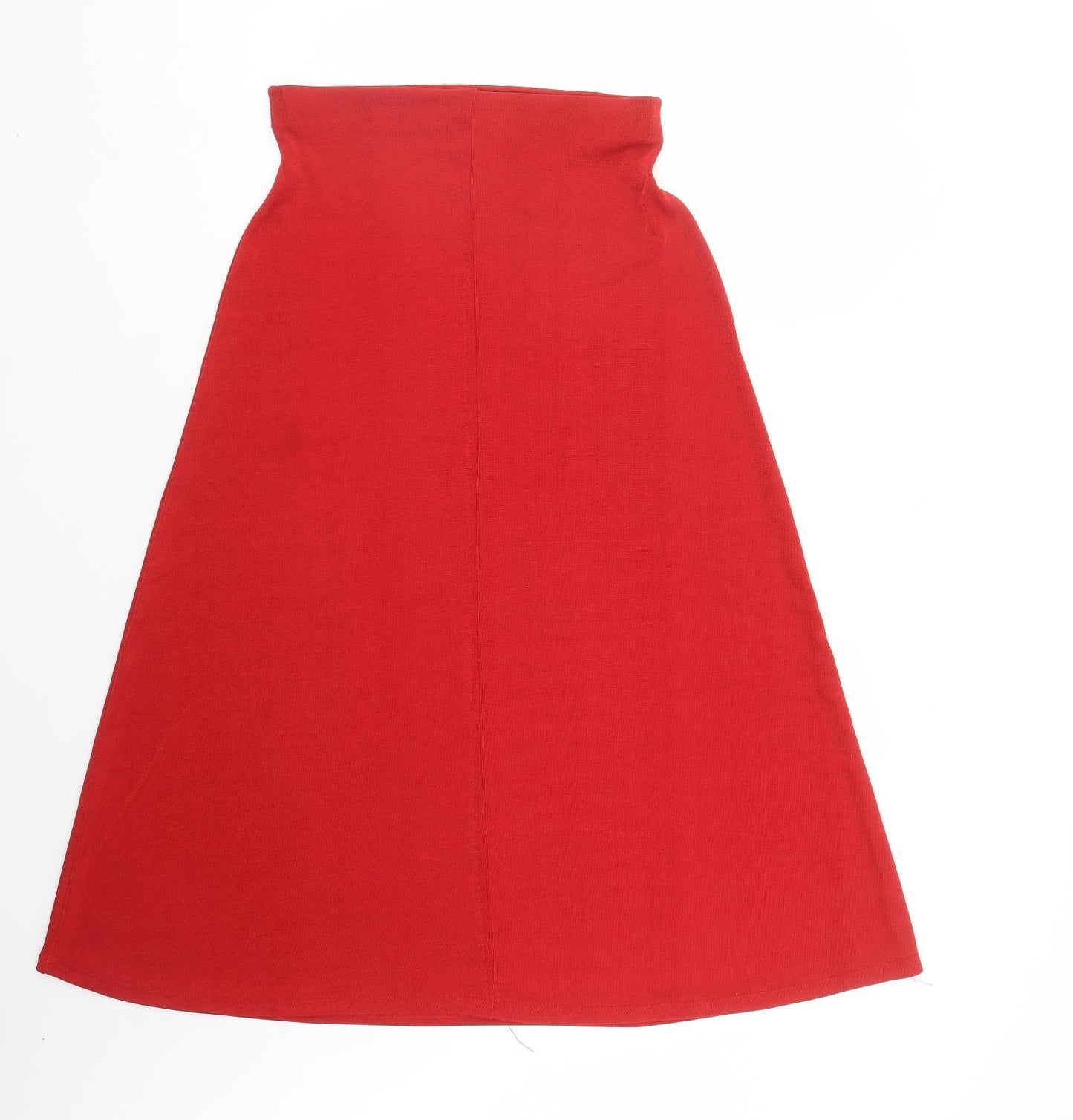 Richards Womens Red Polyester A-Line Skirt Size M - Elasticated Waist