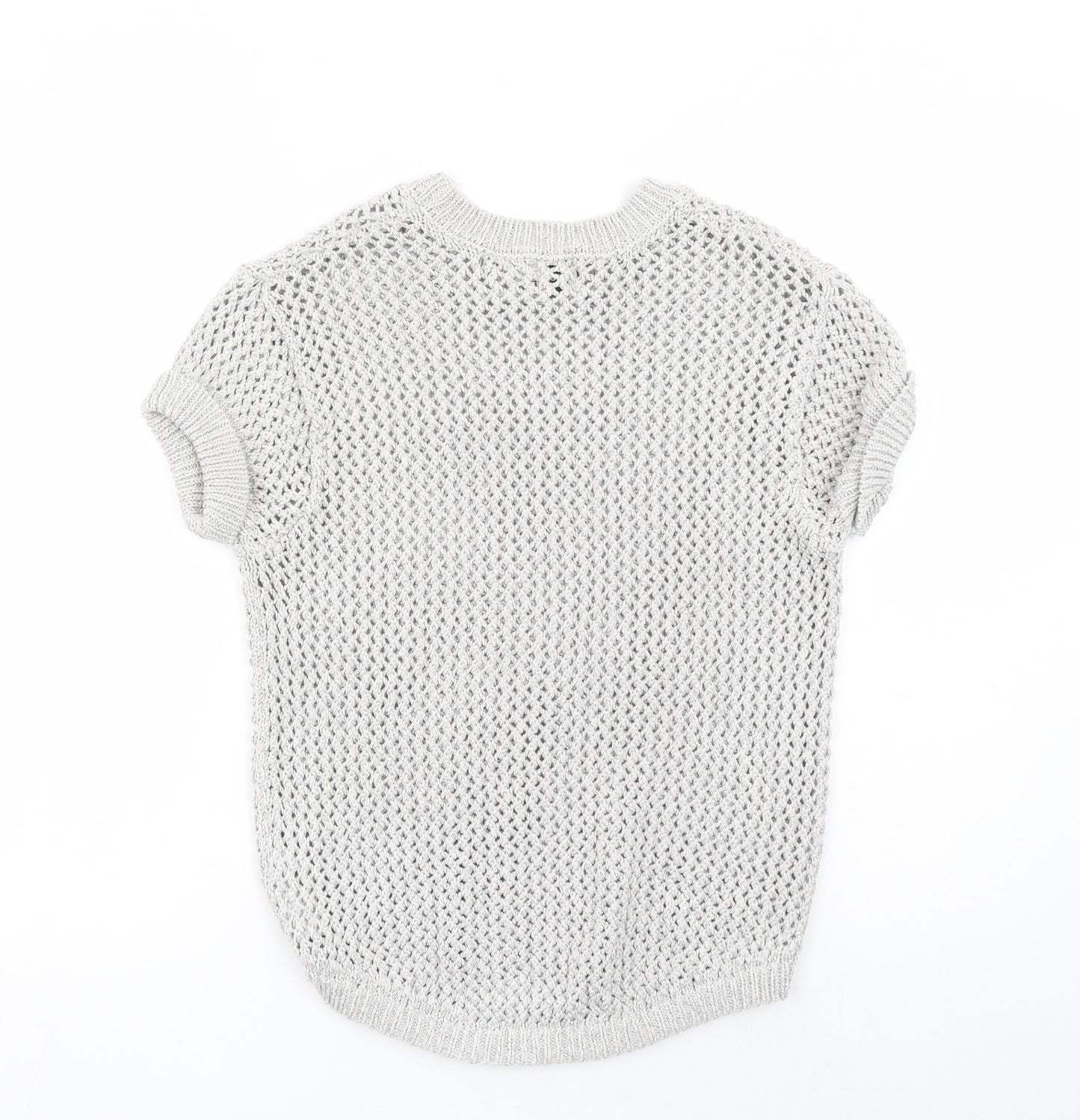 ASOS Womens Silver Round Neck Cotton Pullover Jumper Size 8