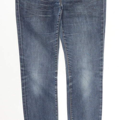 Gap Womens Blue Cotton Skinny Jeans Size 8 L32 in Regular Zip