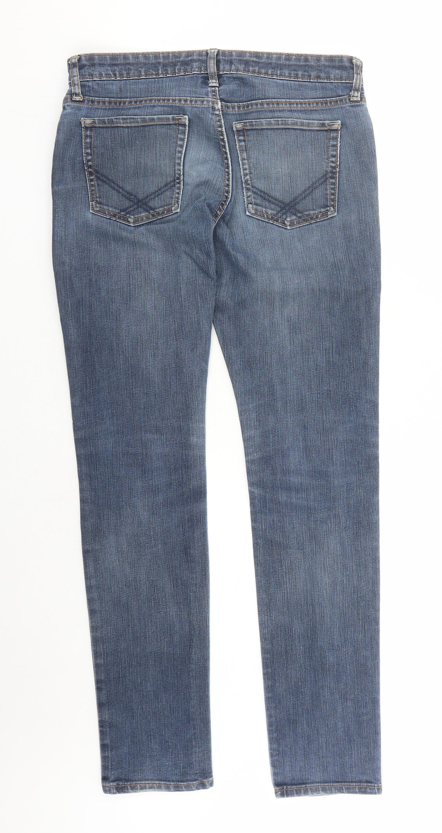 Gap Womens Blue Cotton Skinny Jeans Size 8 L32 in Regular Zip