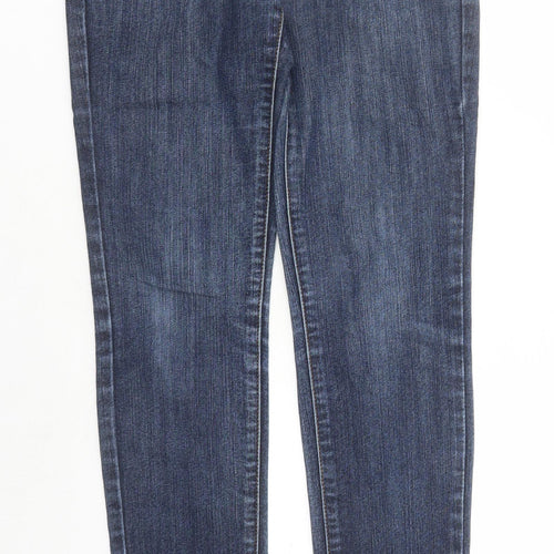 Jolina Womens Blue Cotton Straight Jeans Size 28 in L31 in Regular Zip