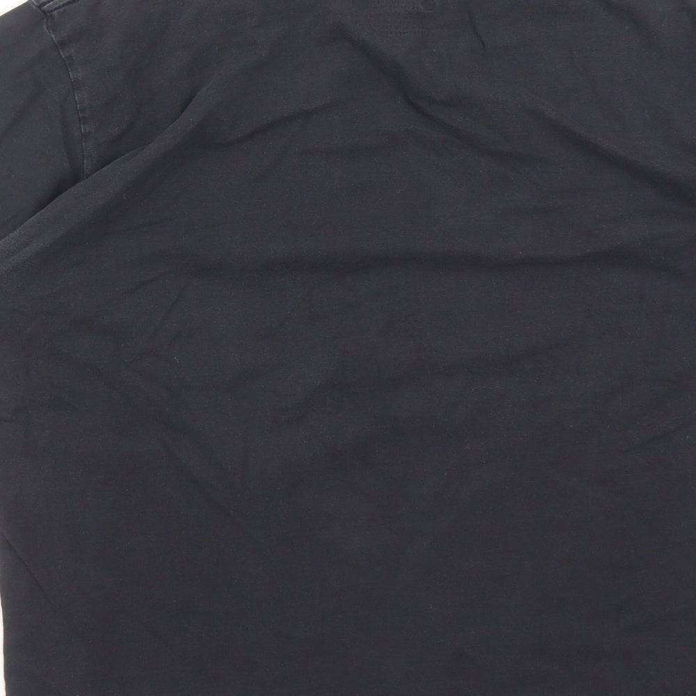 Nike Mens Black 100% Cotton Basic T-Shirt Size L Crew Neck Pullover