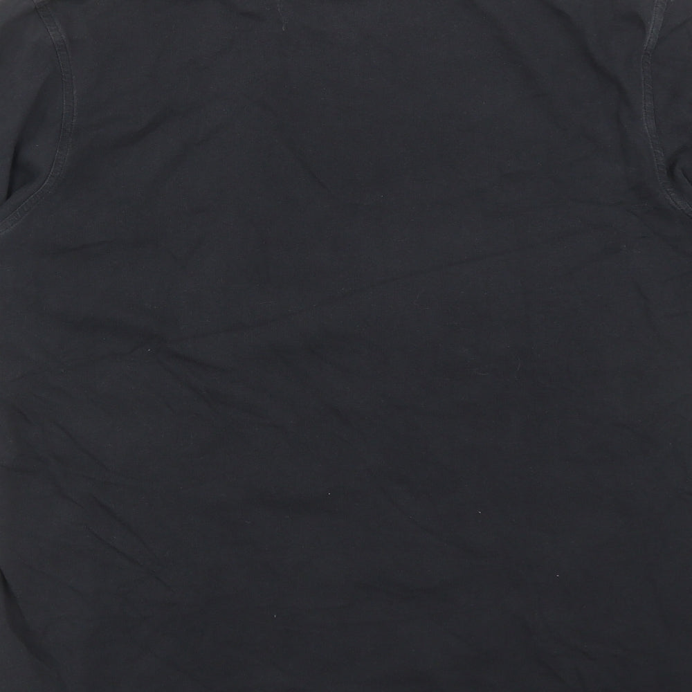 adidas Mens Black Cotton Basic T-Shirt Size L Crew Neck Pullover