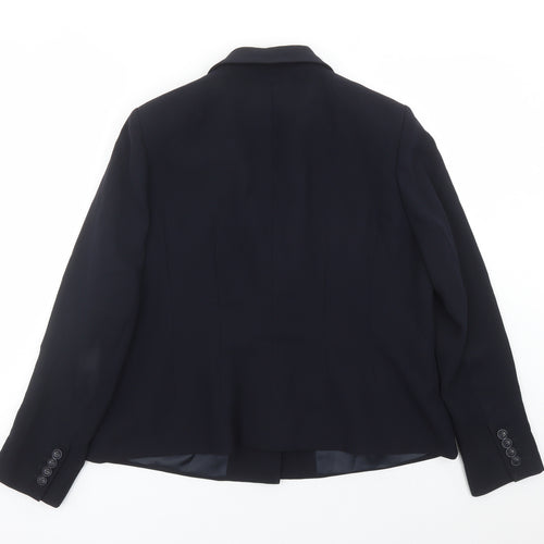 Hobbs Womens Blue Polyester Jacket Blazer Size 18