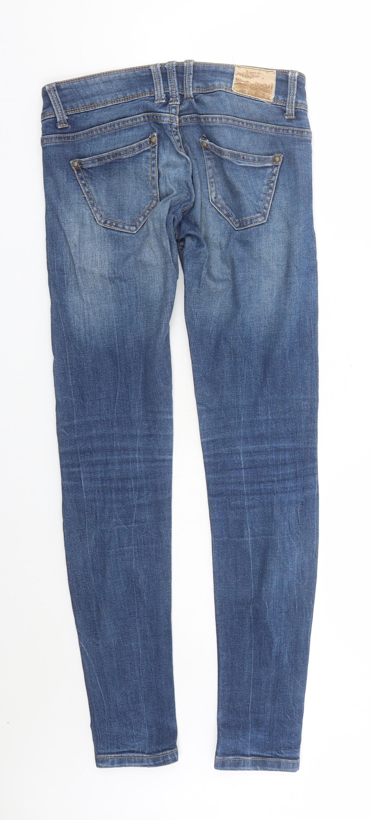 Terranova Womens Blue Cotton Skinny Jeans Size XS L29 in Regular Zip