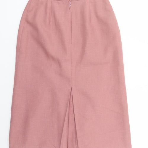 Just You Womens Pink Polyester A-Line Skirt Size 28 in Zip - Lined