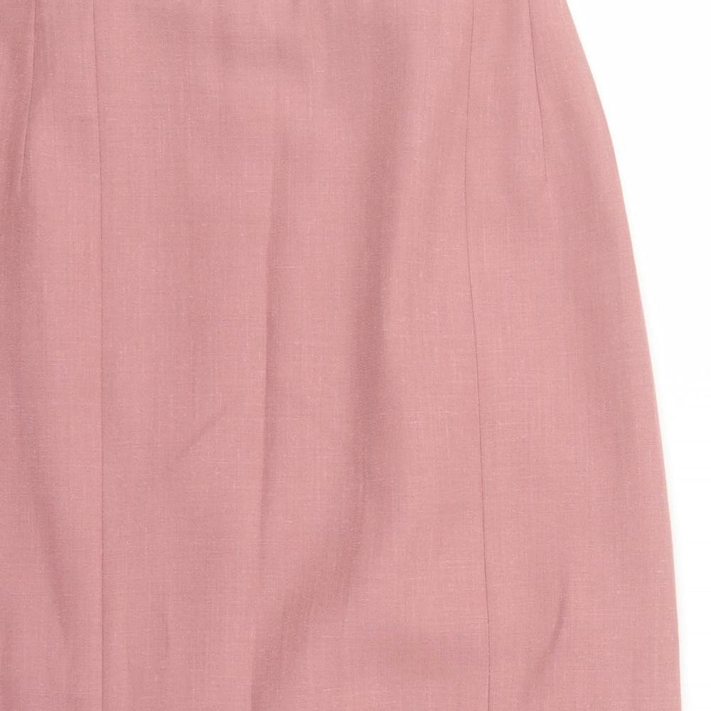 Just You Womens Pink Polyester A-Line Skirt Size 28 in Zip - Lined