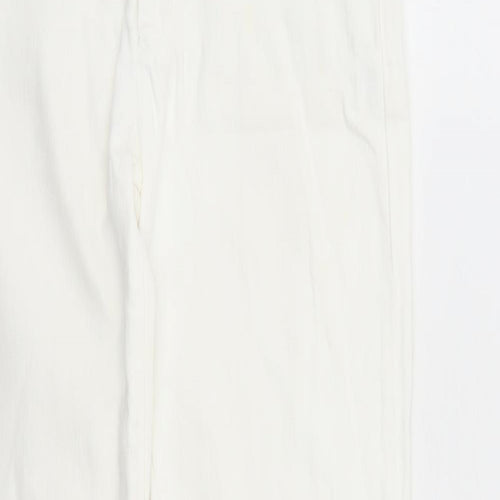 Michael Kors Womens White Cotton Straight Jeans Size 6 L31 in Regular Zip
