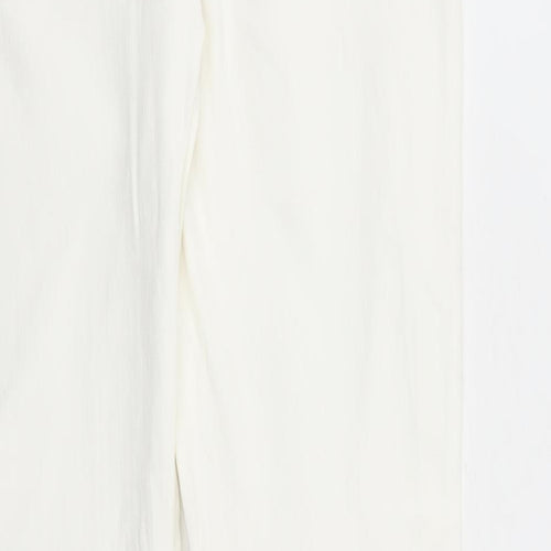 Michael Kors Womens White Cotton Straight Jeans Size 6 L31 in Regular Zip