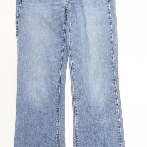 American Eagle Outfitters Womens Blue Cotton Bootcut Jeans Size 6 L30 in Regular Zip - Stretch