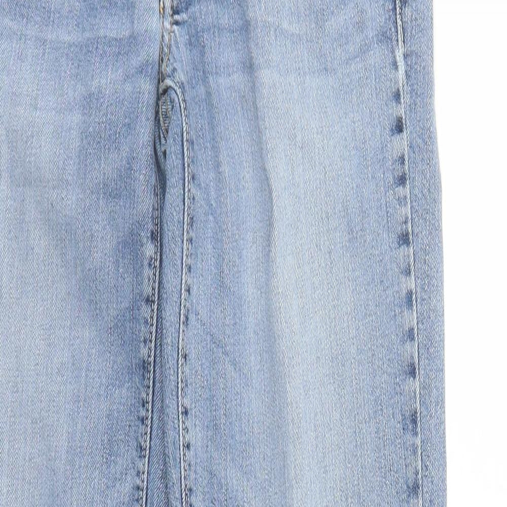 American Eagle Outfitters Womens Blue Cotton Bootcut Jeans Size 6 L30 in Regular Zip - Stretch