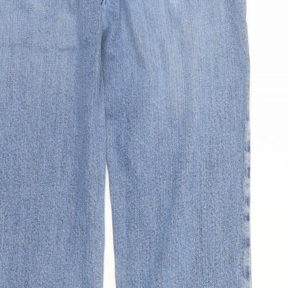 American Eagle Outfitters Womens Blue Cotton Bootcut Jeans Size 6 L30 in Regular Zip - Stretch