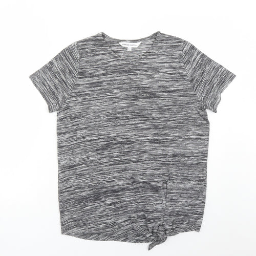 Capsule Womens Grey Polyester Basic T-Shirt Size 14 Round Neck
