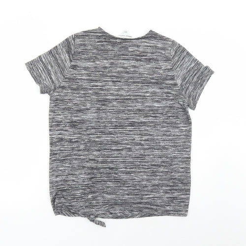 Capsule Womens Grey Polyester Basic T-Shirt Size 14 Round Neck