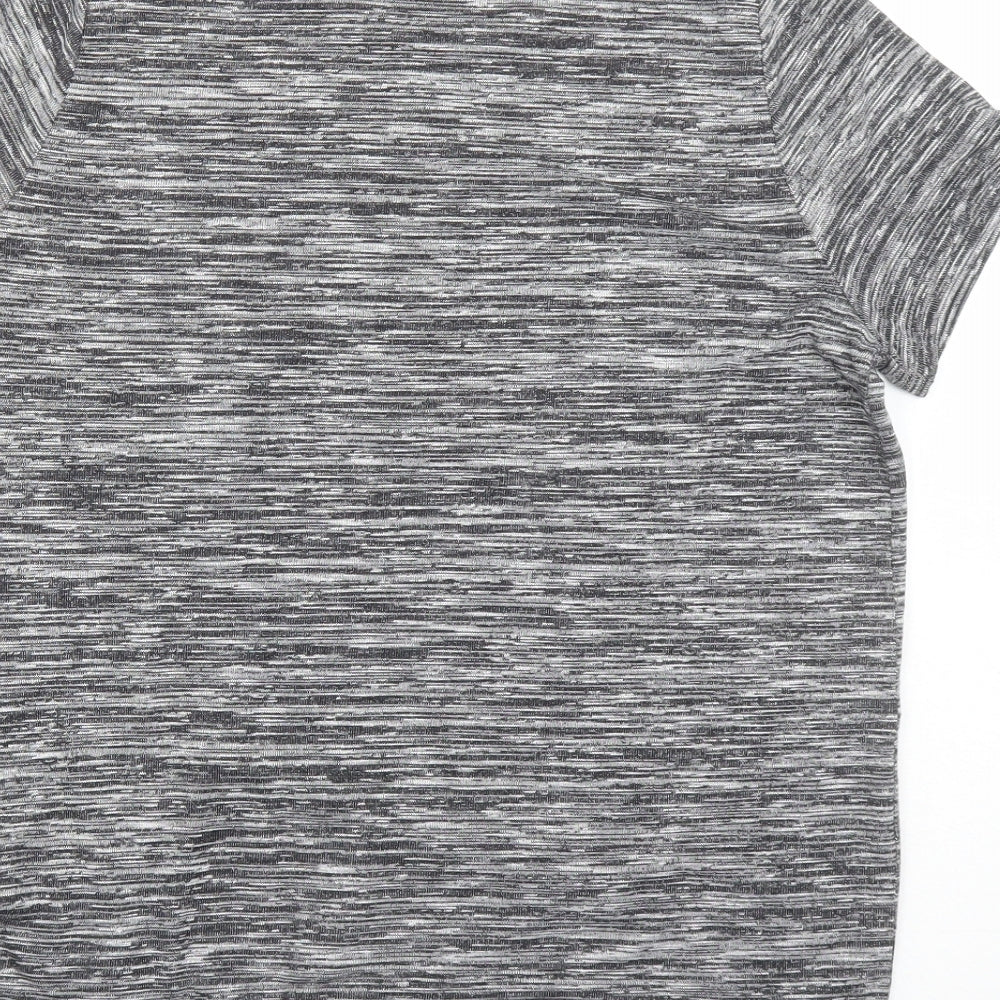 Capsule Womens Grey Polyester Basic T-Shirt Size 14 Round Neck