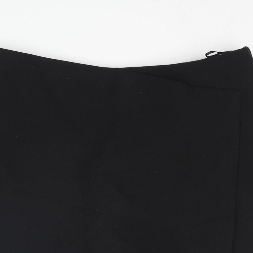 Zara Womens Black Polyester Skort Skirt Size XS Zip