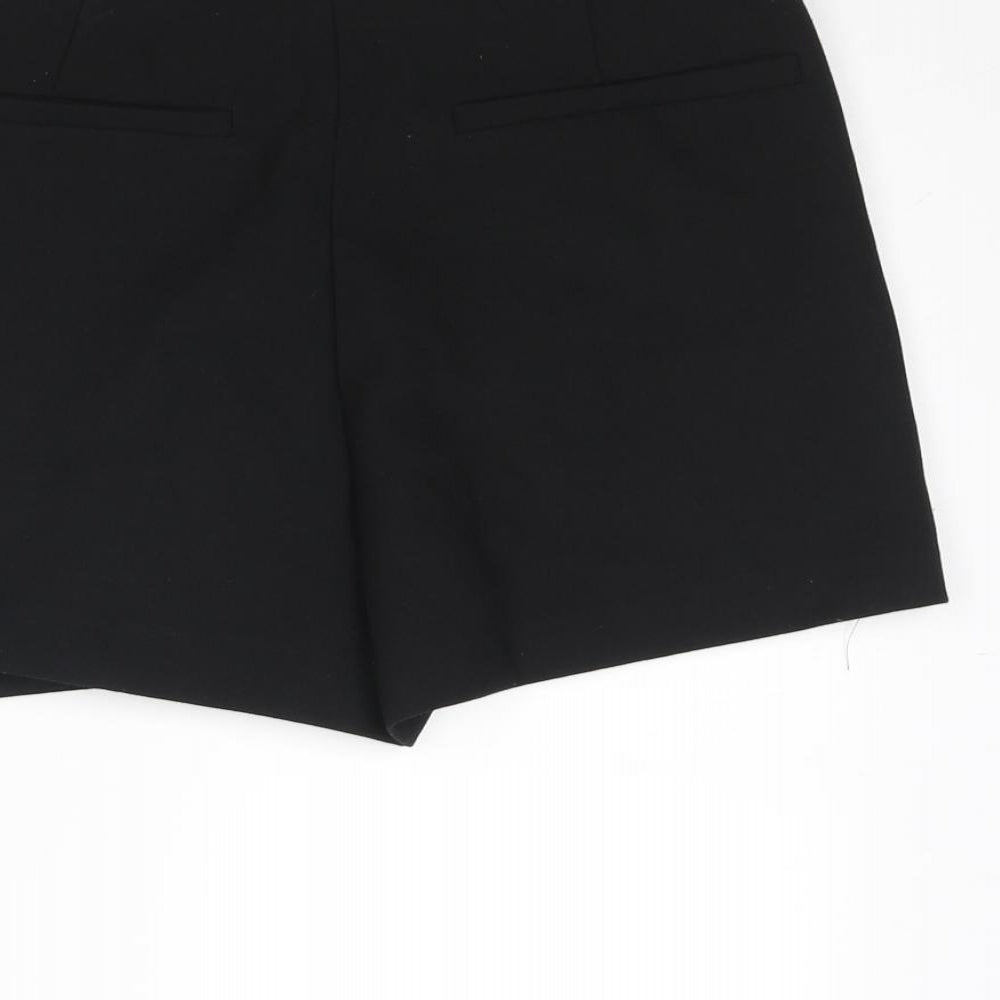 Zara Womens Black Polyester Skort Skirt Size XS Zip