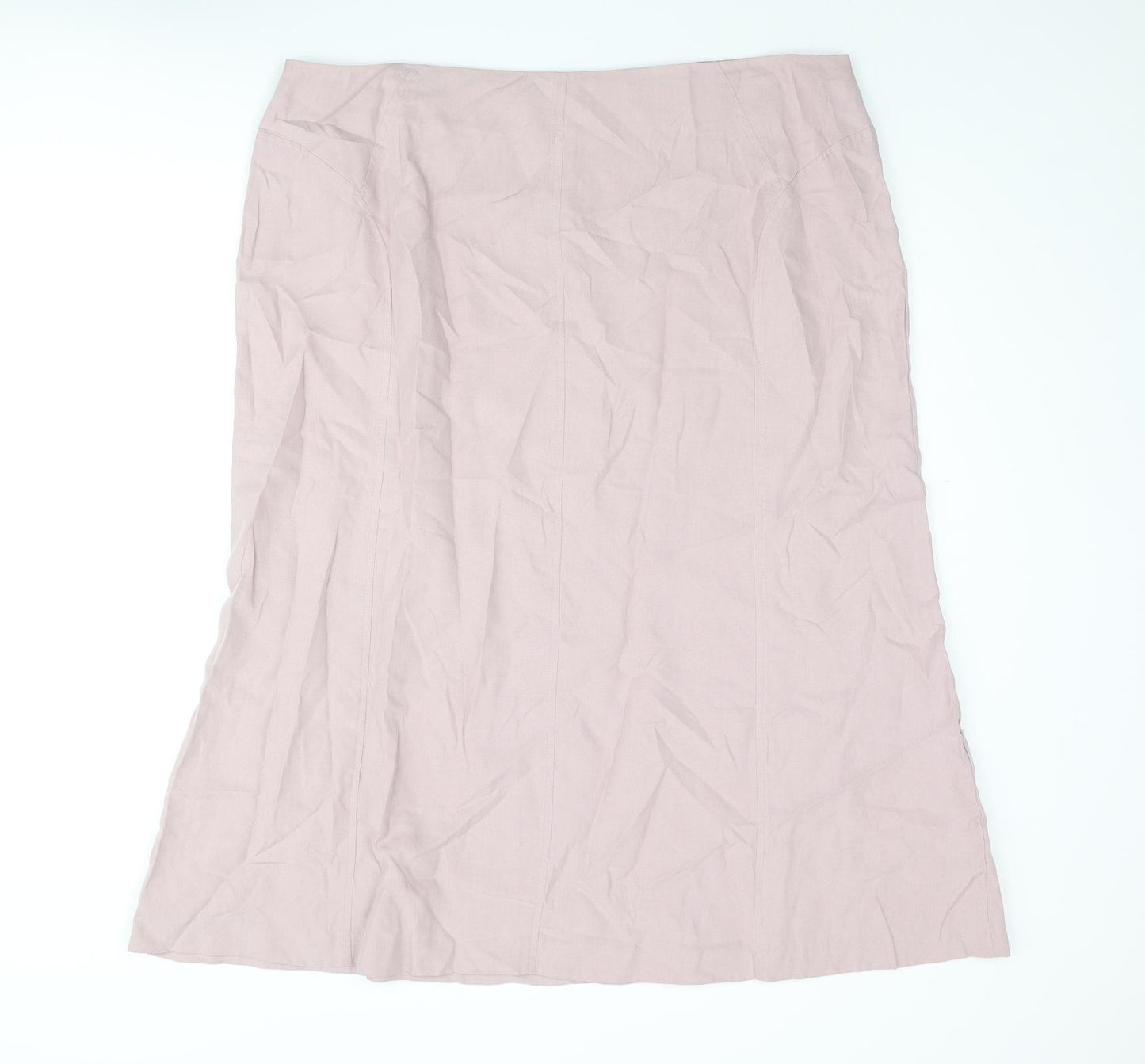 Bonmarché Womens Purple Lyocell Trumpet Skirt Size 20 Zip