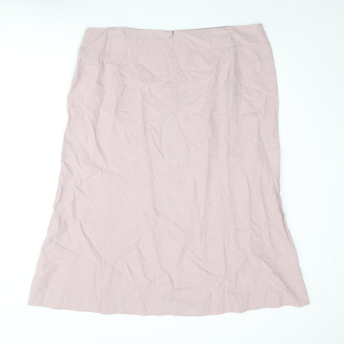 Bonmarché Womens Purple Lyocell Trumpet Skirt Size 20 Zip