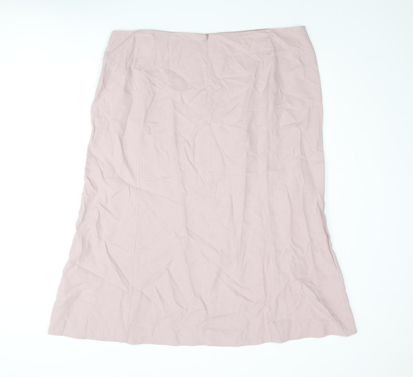 Bonmarché Womens Purple Lyocell Trumpet Skirt Size 20 Zip