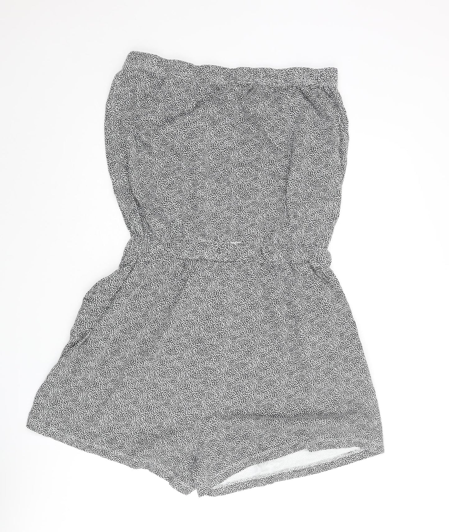 Baand Angels Womens Black Geometric Cotton Playsuit One-Piece Size 18 L3 in Pullover - Drawstring