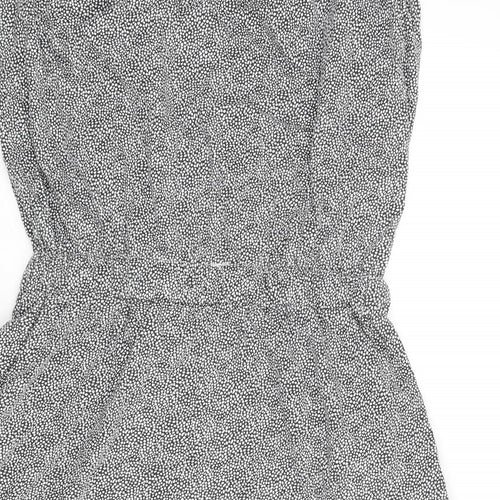 Baand Angels Womens Black Geometric Cotton Playsuit One-Piece Size 18 L3 in Pullover - Drawstring