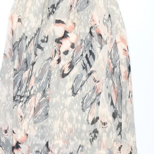 Miss Selfridge Womens Multicoloured Geometric Polyester Fit & Flare Size 4 Square Neck Pullover