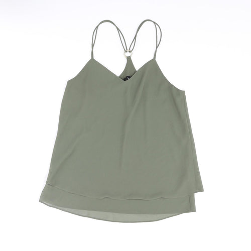 New Look Womens Green Polyester Camisole Blouse Size 10 V-Neck