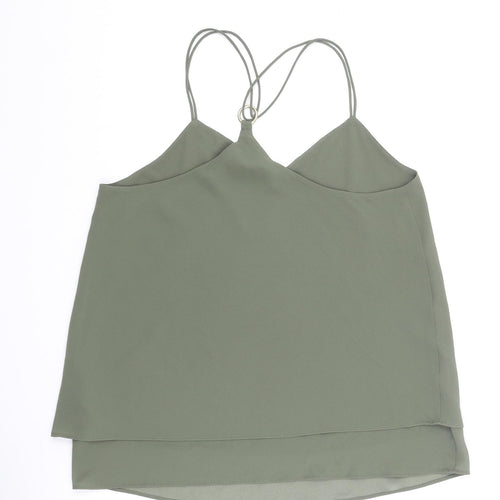 New Look Womens Green Polyester Camisole Blouse Size 10 V-Neck