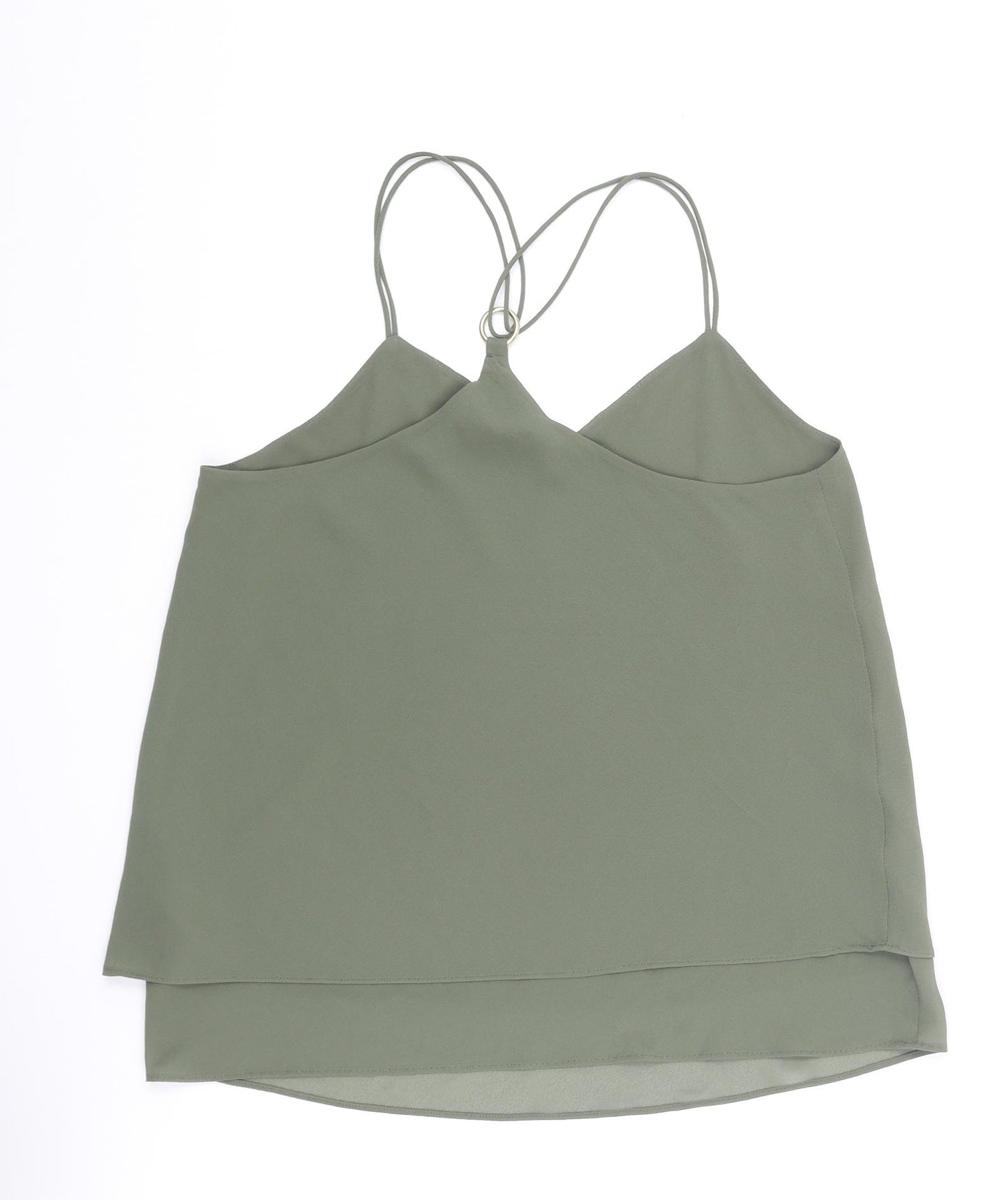 New Look Womens Green Polyester Camisole Blouse Size 10 V-Neck