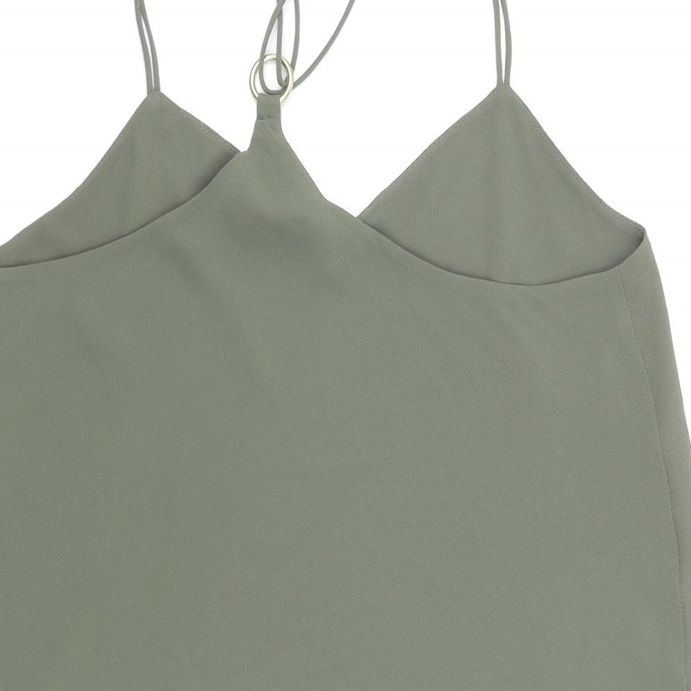New Look Womens Green Polyester Camisole Blouse Size 10 V-Neck