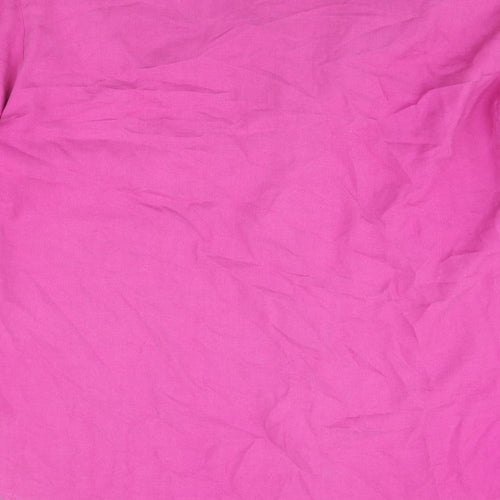 Orvis Womens Purple Silk Basic Blouse Size 14 Collared