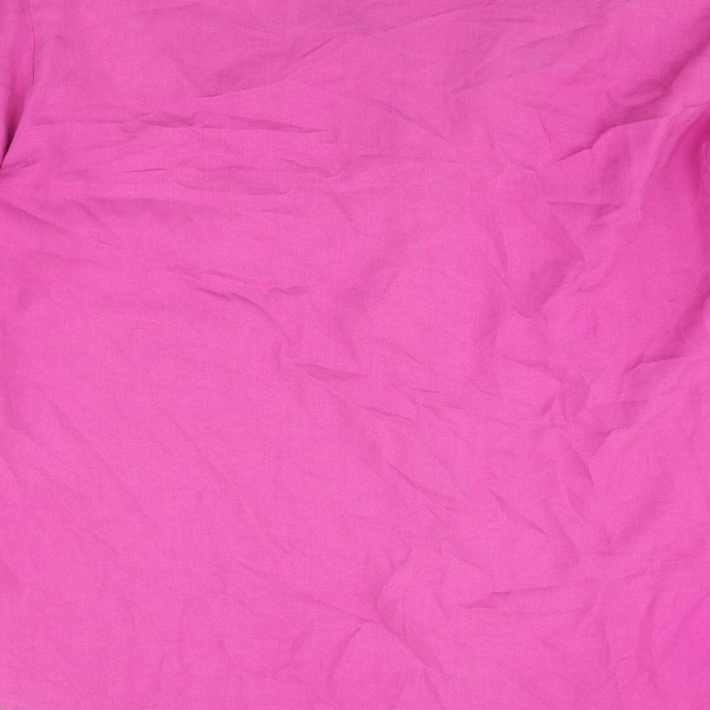 Orvis Womens Purple Silk Basic Blouse Size 14 Collared