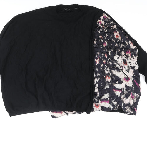 AllSaints Womens Multicoloured Crew Neck Wool Pullover Jumper Size M - Layered