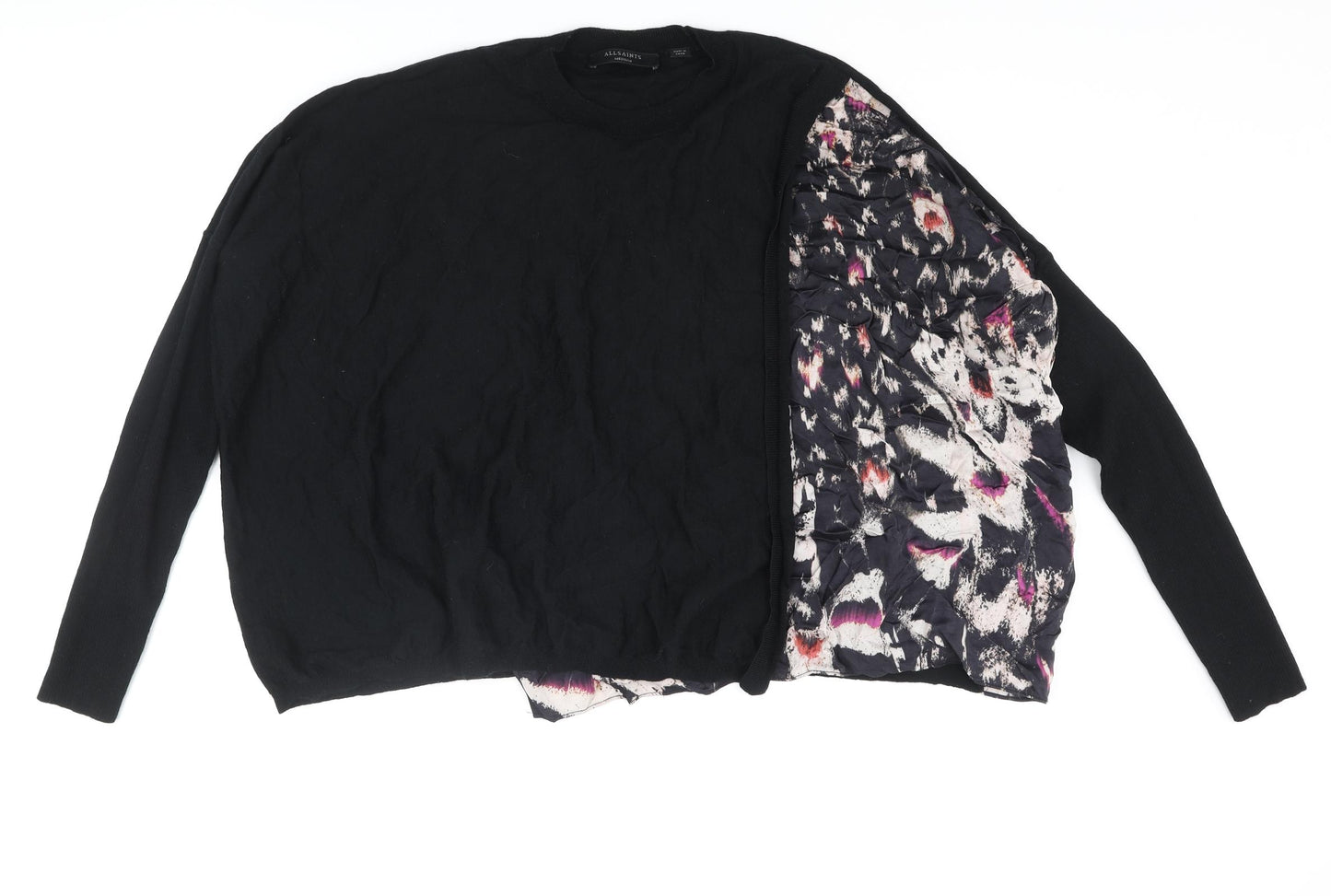 AllSaints Womens Multicoloured Crew Neck Wool Pullover Jumper Size M - Layered