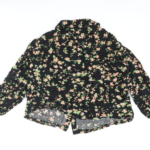 Oliver Bonas Womens Multicoloured Floral Viscose Basic Blouse Size 18 Collared