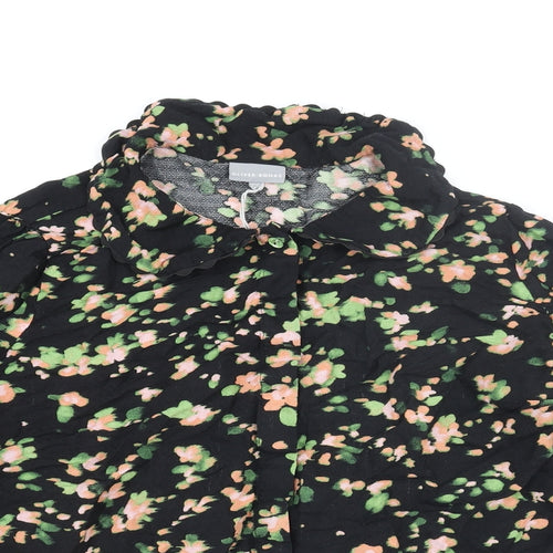 Oliver Bonas Womens Multicoloured Floral Viscose Basic Blouse Size 18 Collared
