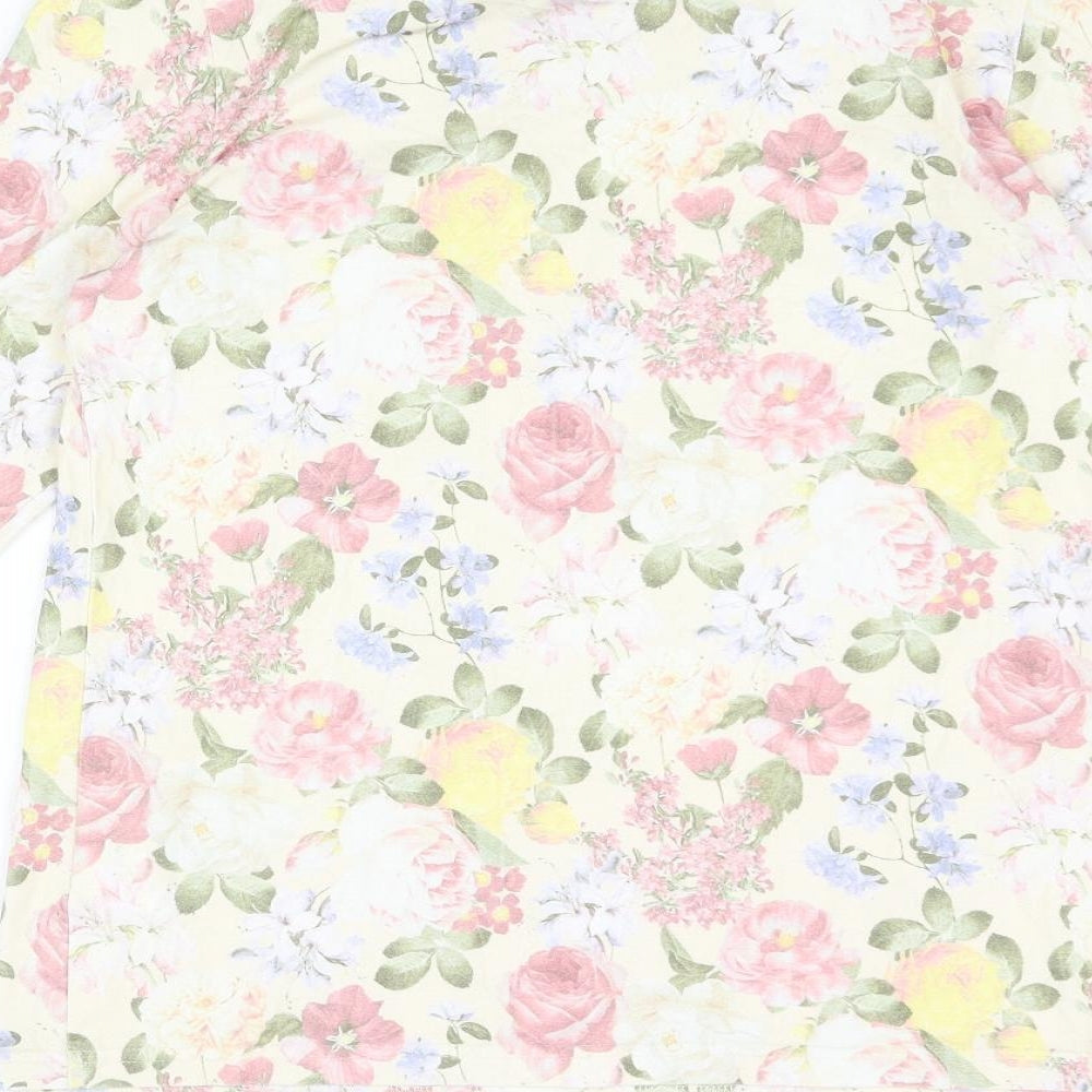 Uta Raasch Womens Multicoloured Floral Viscose Basic Blouse Size 16 Cowl Neck