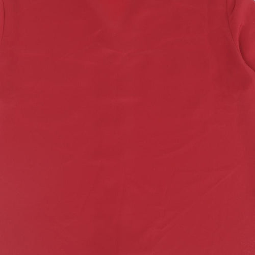 Berkertex Womens Red Polyester Basic Blouse Size 16 Collared