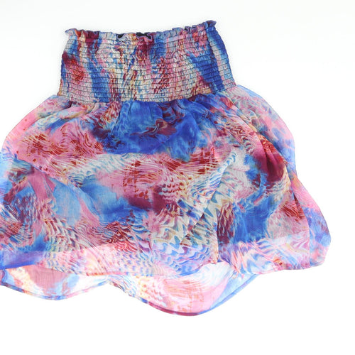 NEXT Womens Multicoloured Geometric Polyester Basic Blouse Size 12 Square Neck