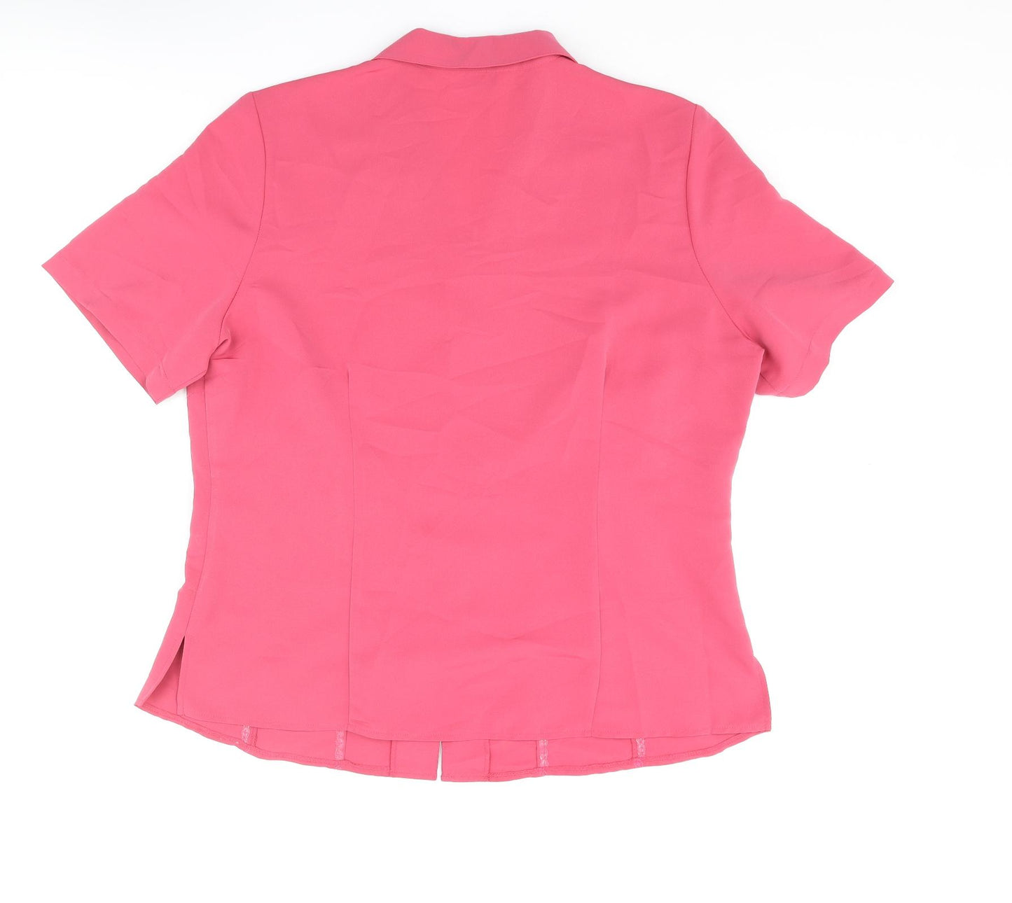 Bonmarché Womens Pink Polyester Basic Blouse Size 16 Collared - Embroidered