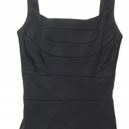 Jax Womens Multicoloured Acetate Bodycon Size 8 Square Neck Zip - Panelled