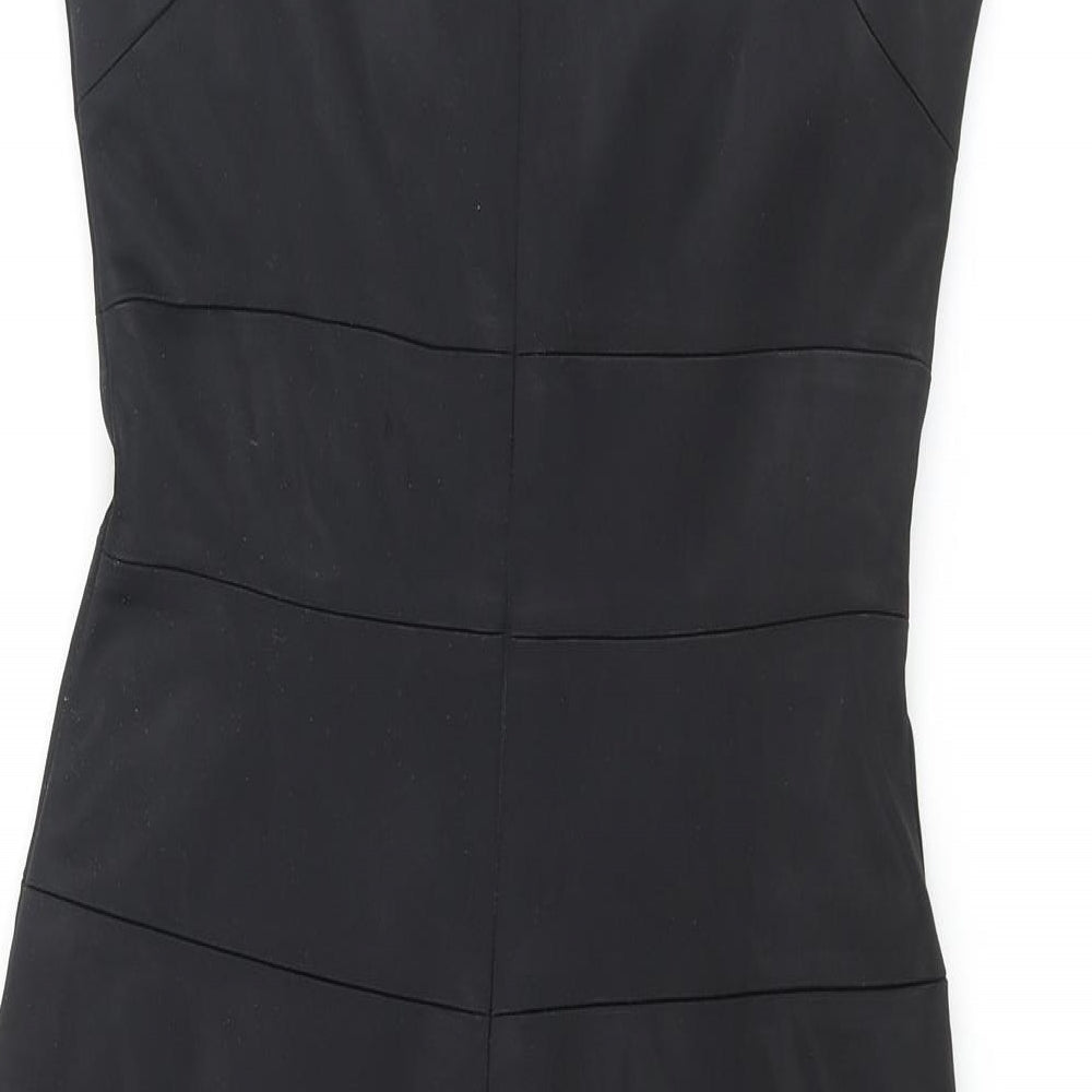 Jax Womens Multicoloured Acetate Bodycon Size 8 Square Neck Zip - Panelled